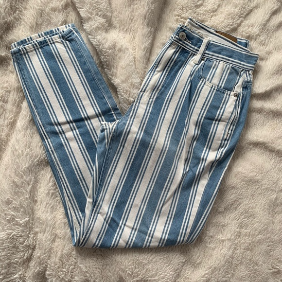 American Eagle Outfitters Denim - American eagle striped mom jeans